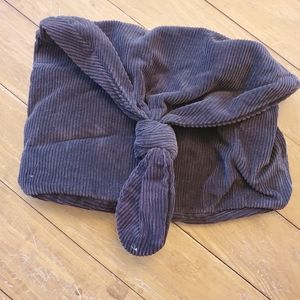 Brown corduroy clutch